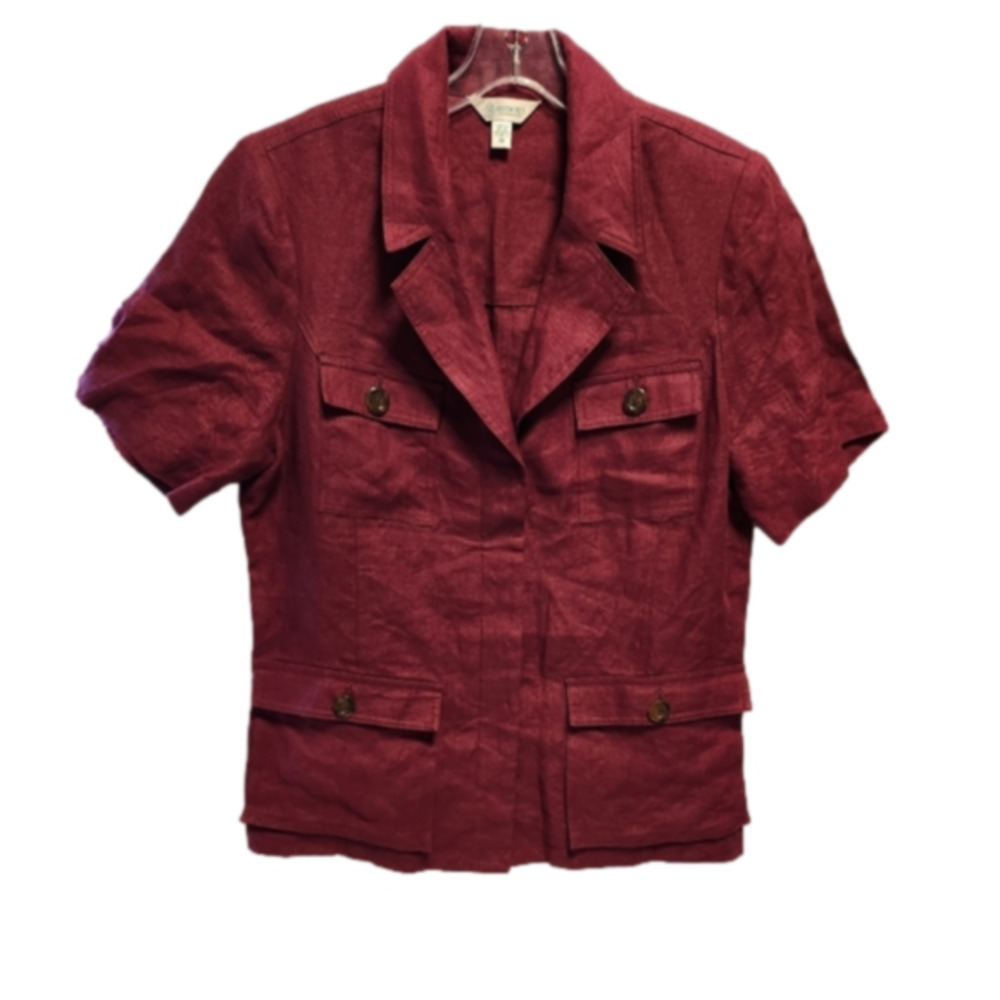 New Vintage Austin Reed short sleeve linen blazer/top